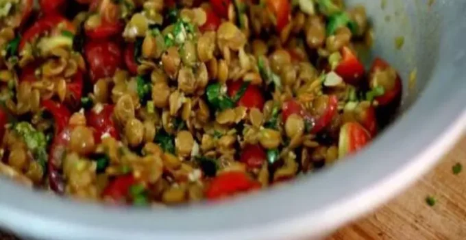 Receita de Salada com Lentilha